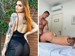 DJ Ludi ruivinha deliciosa levando rola de bruços em vídeo caseiro