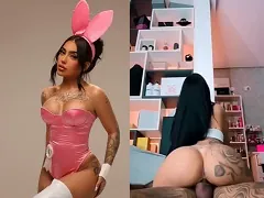 Cantora de funk famosinha fazendo live sentando na rola do marido até ele gozar na sua xota