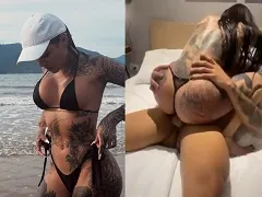 DJ carioca famosinha transa com calcinha de lado a noite toda