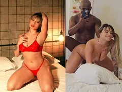 Casada lambuza rabão de óleo pra encarar o personal negão bruto na cama