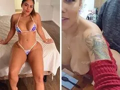 Rangel peituda loira dando a bucetinha enquanto cozinhava