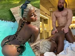 Preta novinha rabuda de BH caiu na net dando a buceta pro careca sadomasoquista