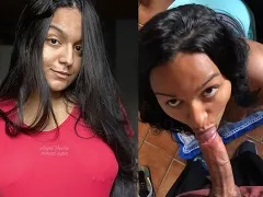 Novinha putinha Angel Freitas mamando e dando a bucetinha pro amigo