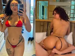 Novinha rabuda de Salvador caiu na net dando forte pra cantor de axe que conheceu no famoso evento Axe Moá