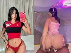 Flagra porno com Musa do Flamengo usando fantasia de coelhinha porno enquanto faz anal gostoso