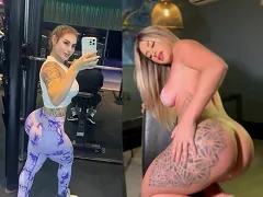 Loira famosa dançando funk tirando a roupa e tocando aquela siririca bem gostosa