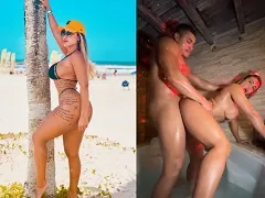 Coroa carioca que já foi capa da playboy fodendo na hidro com novinho