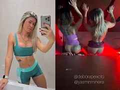 Duas casadas deram perdido nos maridos e foram foder com amigos no famoso Glory Holly em casa de swing paulista