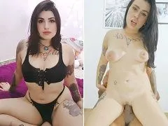 Carol Cast branquinha sentando na piroca com pressão