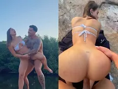 Cíntia Colombino fodendo na beira da lagoa