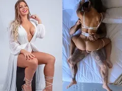 Maikelly Muhl sentando e fazendo 69 com o maridão