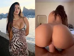 Ninfeta participante do Rancho do Maia sentando na rola depois da festa