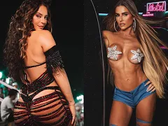 Paolla Oliveira e Deborah Secco famosas peladas no carnaval 2023